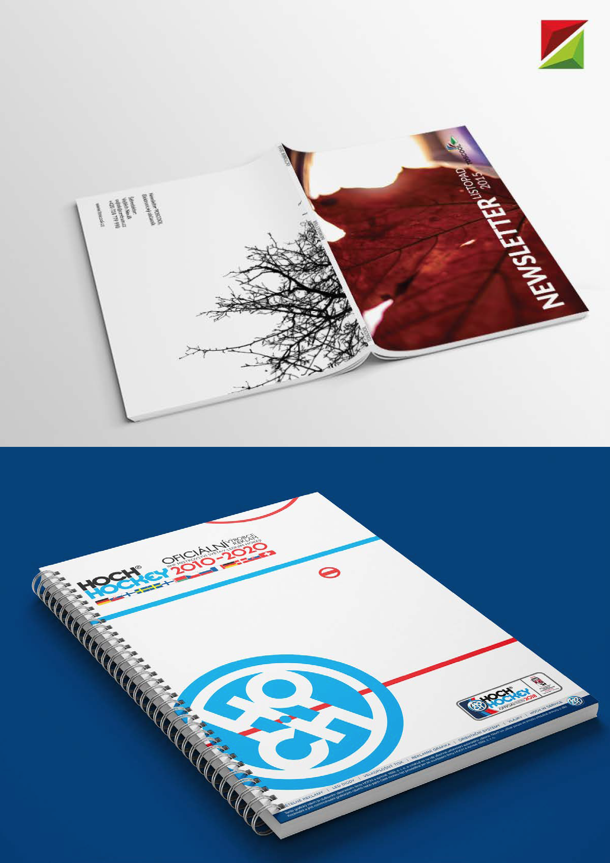 Grafický návrh katalogů a brožur