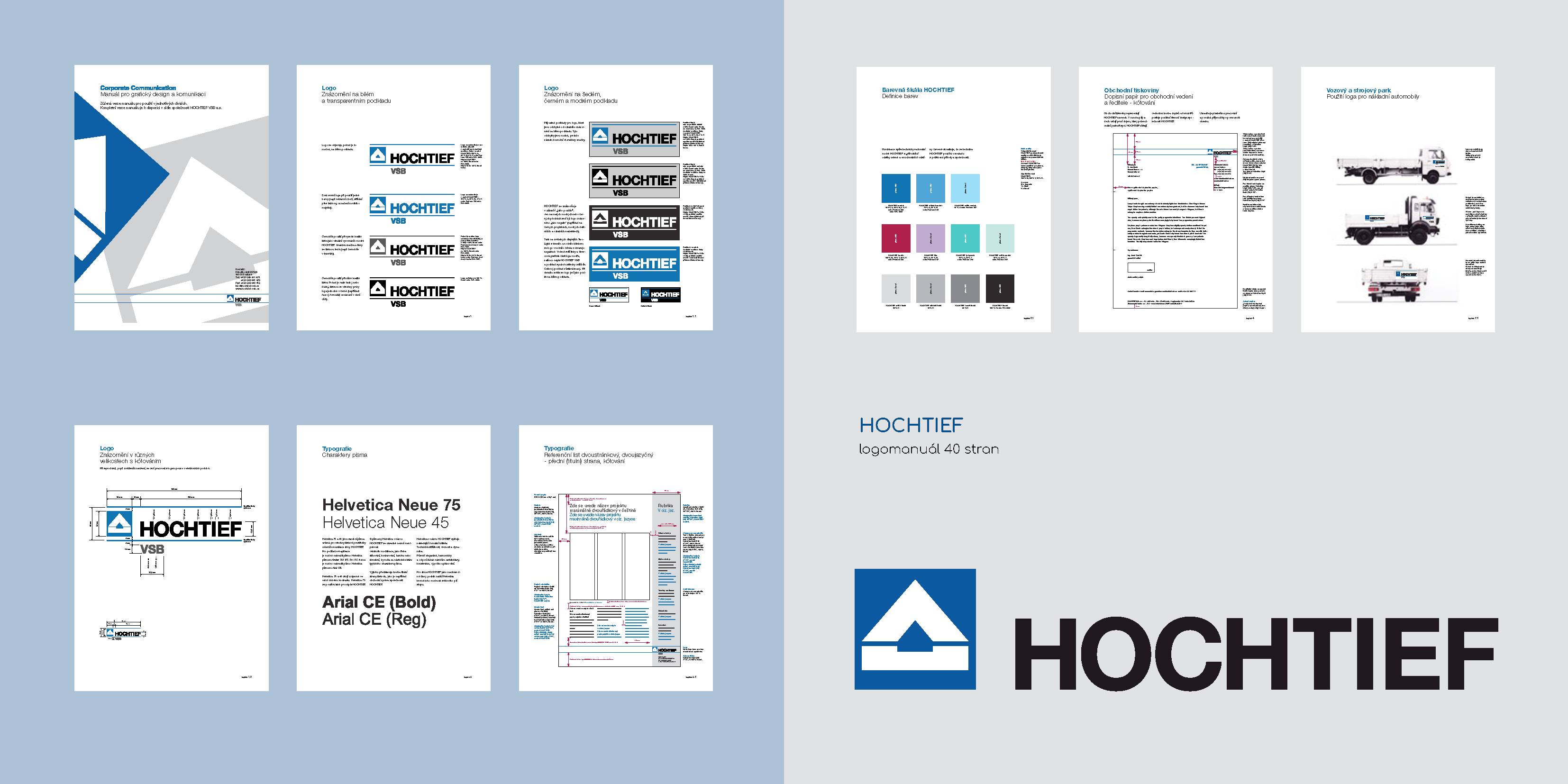 Grafický návrh loga a celé firemní identity Hochftief
