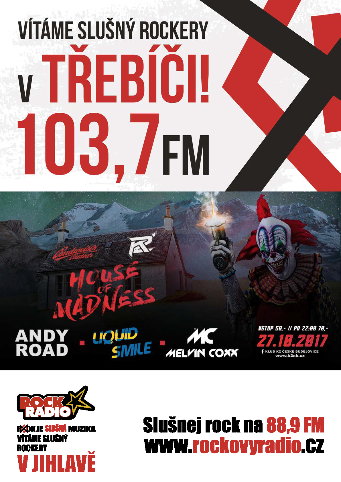 Grafický návrh plakátu pro Rock Radio