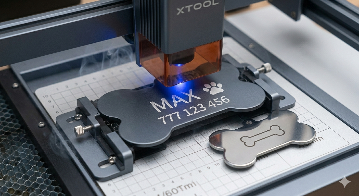 Gravírování psích známek, visaček pro psy atd.